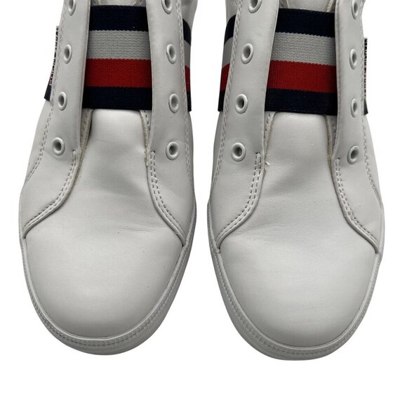 Tommy Hilfiger Womens 9.5M White Slip On Laceless Sneakers Comfy Walking Shoe - Picture 3 of 10